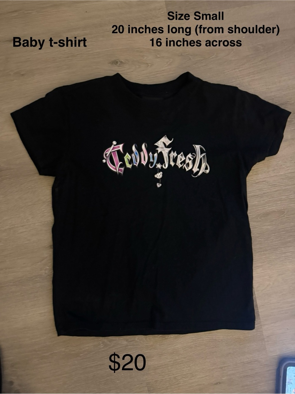 Teddy Fresh “Baby T- Shirt” Women’s cropped size small